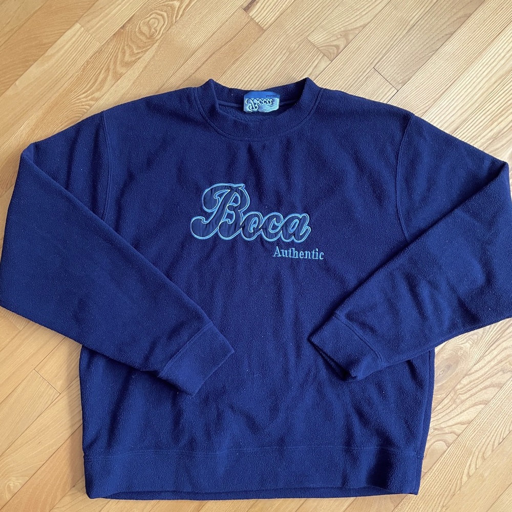 Vintage Navy BOCA athletic Sweatshirt Fleece